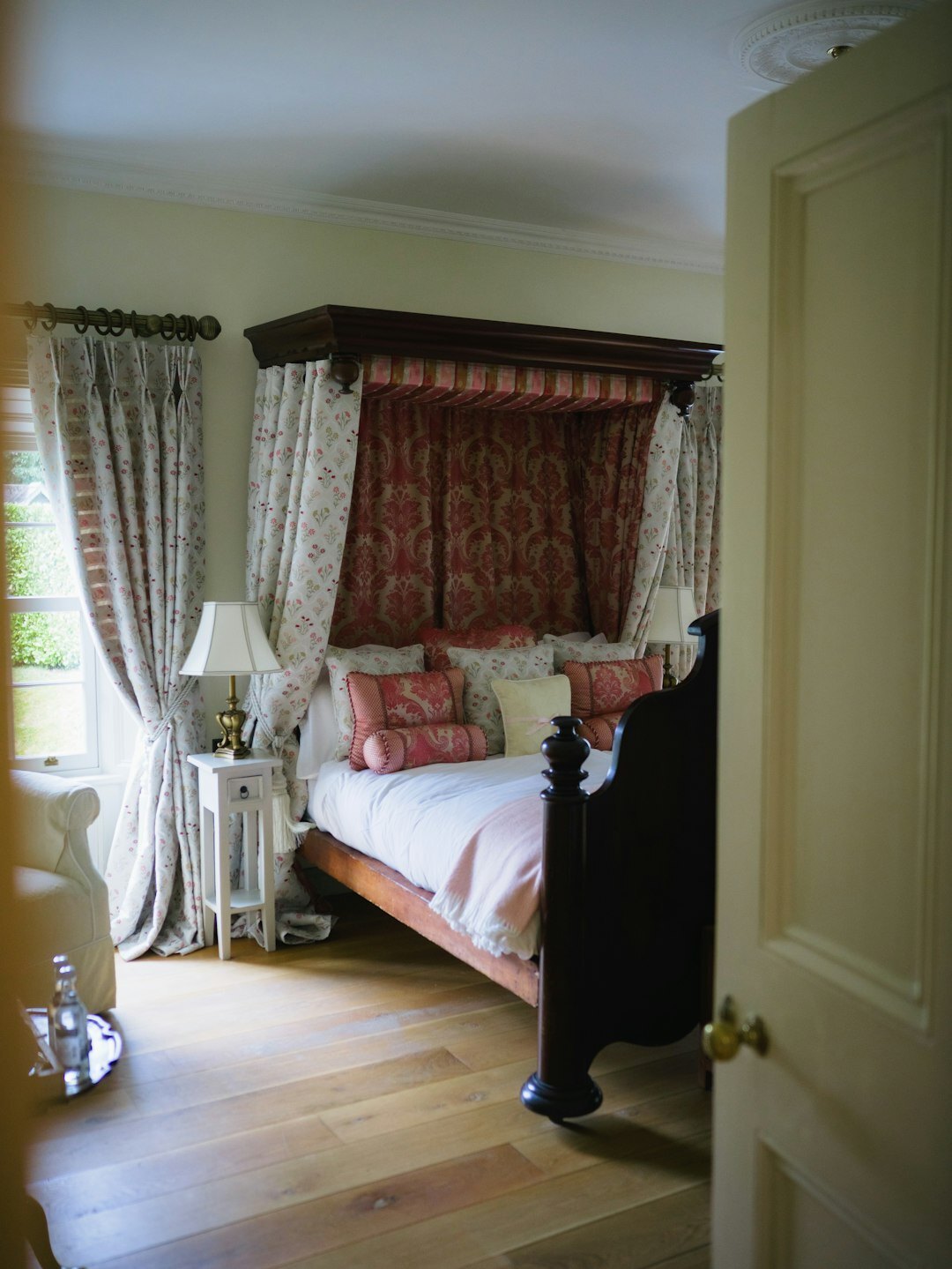 bedroom with luxury bedding